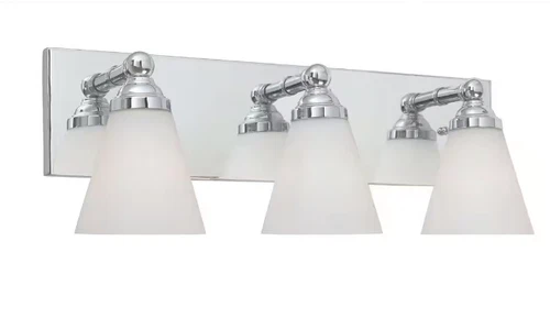 Designers Fountain Hudson 21.75 in. 3-Light Chrome Transitional Vanity Light - Picture 1 of 7