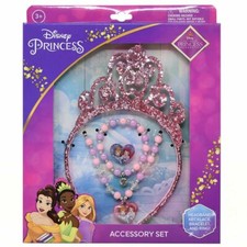 Disney Princess Tiara Necklace Set