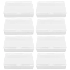 8PCS Playing Game Cards Storage Boxes Empty Poker Cards Boxes Clear Card Cases