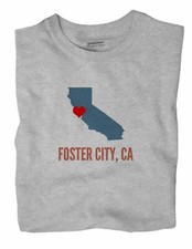 Foster City California CA T-Shirt HEART