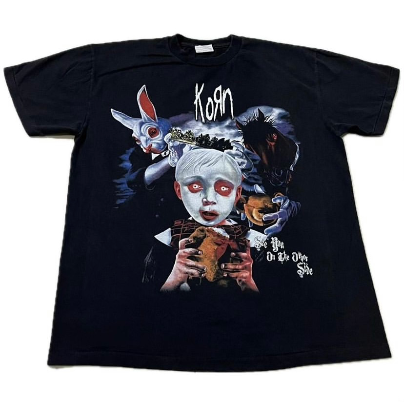 VTG KORN See You on the Other Side Size L Single Stitch Soft Tee T-shirt