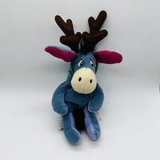 CHRISTMAS Disney Store Reindeer Eeyore 9  Mini Bean Bag Plush