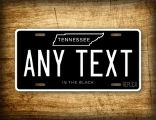Personalized Tennessee In The Black  License Plate 6x12 Custom Auto Tag