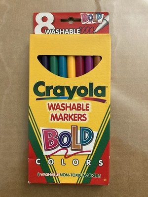 Crayola Bold Washable Markers 8 Colors Non-Toxic Colored Marker-1998