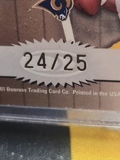 2001 CLASSICS COMBOS #CC-37 RAMS WARNER 24/25 THESE ARE VERY HARD TO FIND LOOK