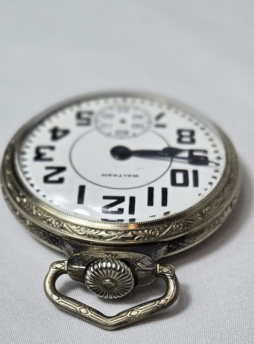 Waltham Watch, 17 Jewels, Railroad Train Pocket Watch, Scepter Case - Picture 4 of 13