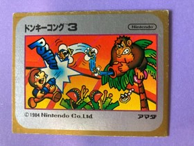 1984 Nintendo Amada Famicom Mini Card Donkey Kong 3 No. 14 Rare Japanese F/S