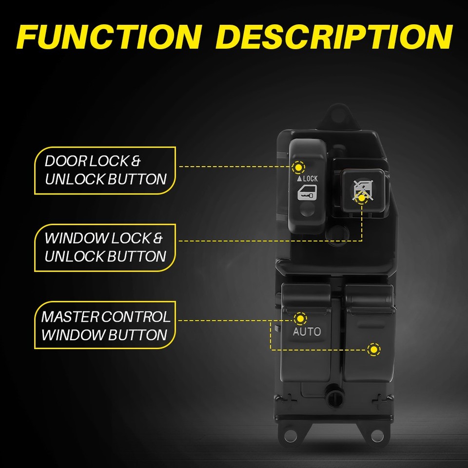 Driver Side Master Power Window Switch Auto Down Up For Toyota Tundra ...