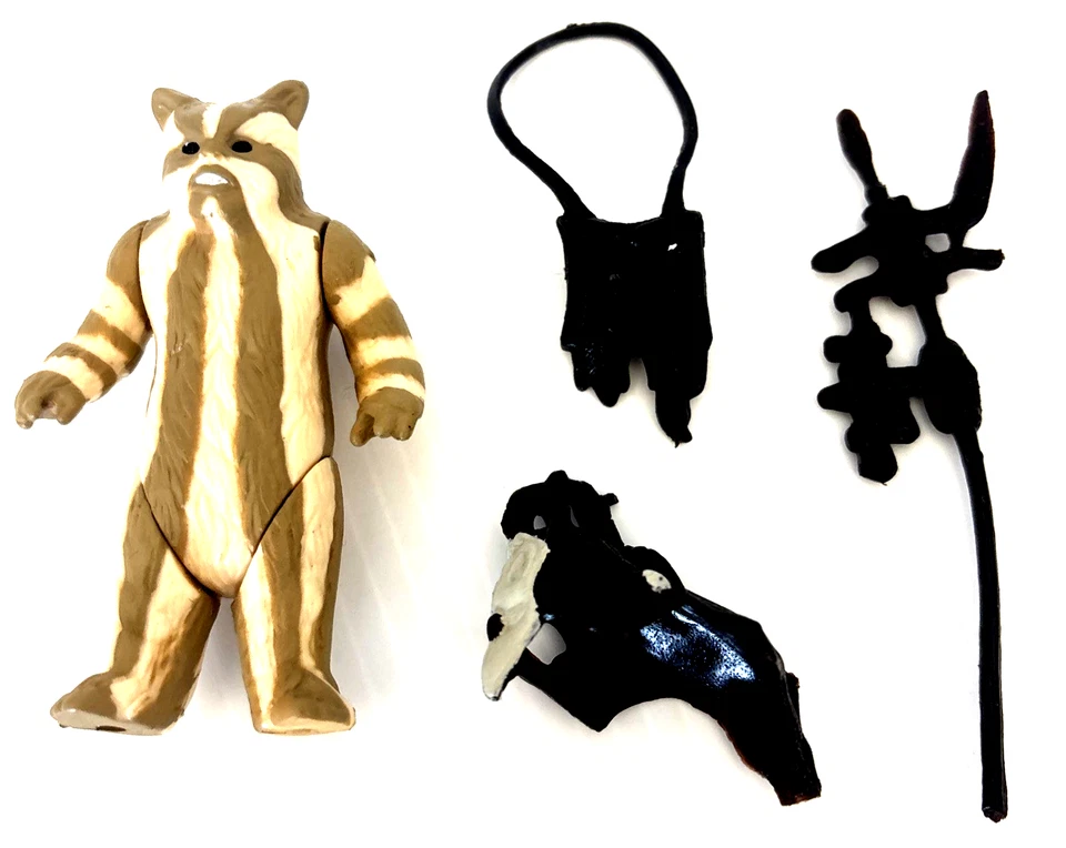 De colección '83 Star Wars Logray Ewok Completo 4 Piezas ROTJ Macau Kenner SIN REPROs Como Nuevo Foto 2 de 4