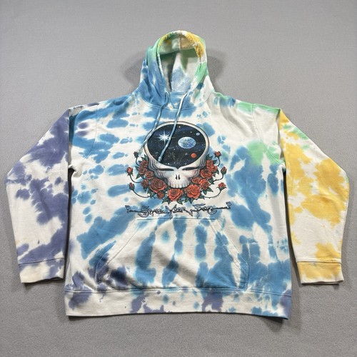 Liquid Blue Grateful Dead Space Your Face Tie Dye Hoodie Mens Medium Longsleeve