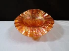 Fenton Marigold Carnival Glass Flowering Dill Jack in the Pulpit Hat Vase INV2