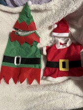 Santa Claus And Elf  Pet Costume for Dogs or Cats, Large