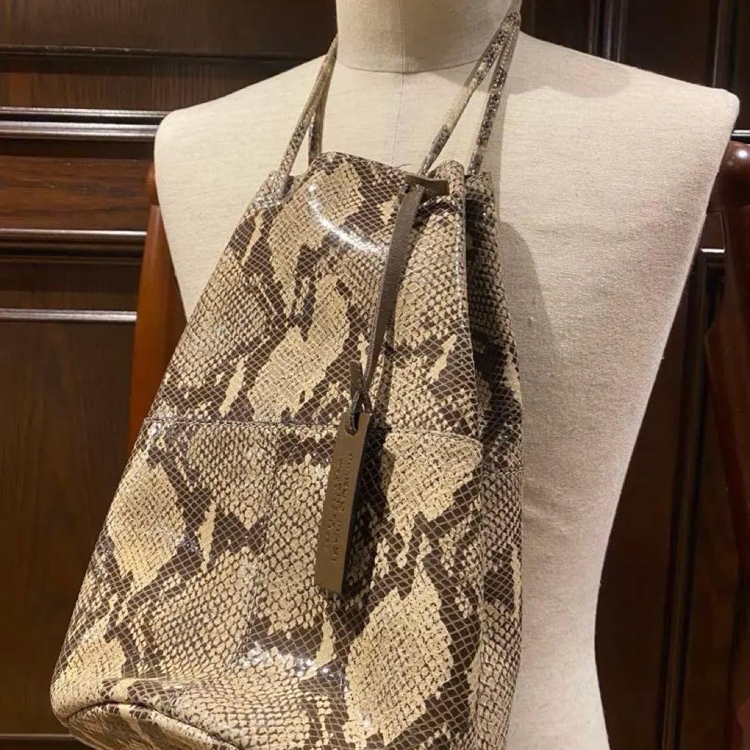 Marco Masi Python Pattern Drawstring Bag, Bucket,… - image 4