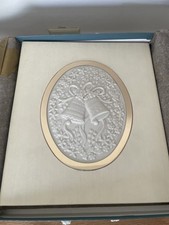 Lenox Wedding Promises Bells Ivory Gold Plaque Photo Album 9" x 8" With Box