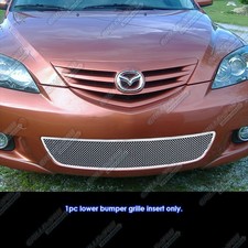 For 2004-2006 Mazda 3 Sport Hatchback Bumper Stainless Chrome Mesh Grille Insert For 2004-2006 Mazda 3 Sport Hatchback Bumper Stainless Chrome Mesh Grille Insert