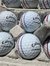 15 Callaway Chrome Soft White Triple Track Used Golf Balls, Near Mint Condition