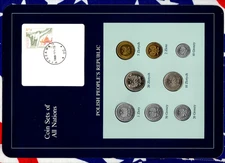 Coin Sets of All Nations Poland w/card UNC All 1985 but 10,20 Zlotych 1986