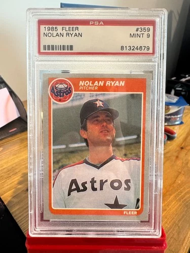1985 Fleer Nolan Ryan #359 PSA 9 Mint Houston Astros HOF Graded Baseball Card