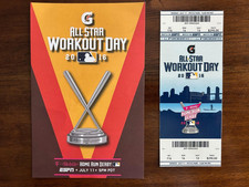 2016 MLB All Star HOMERUN DERBY Game ticket and Event Card -Giancarlo Stanton