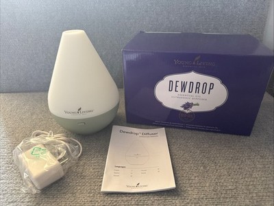 Young Living Dewdrop Essential Oil Ultrasonic Diffuser w Box Manual Tested