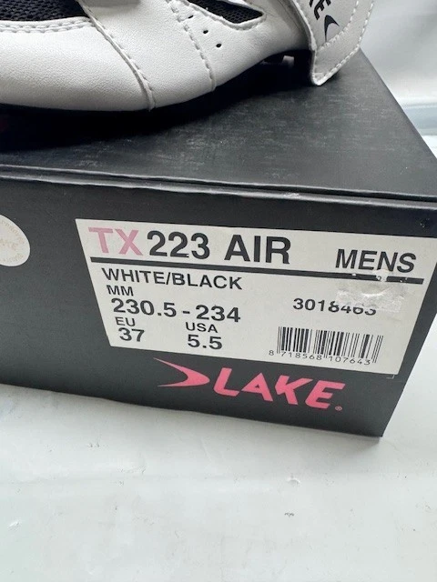 Zapato de ciclismo Lake TX223 Air para hombre - blanco/negro-talla 5,5 *nuevo-caja dañada Foto 2 de 4