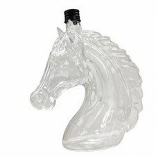 Pferdekopfflasche transparent Glas Pferdeflasche geformt zur Schnapsaufbewahrung