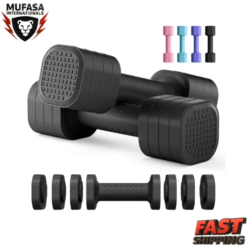 Zempox Adjustable Dumbbell Set 2lb-5lb 4in1 Free Weights for Women