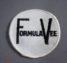 VINTAGE VW Racing FORMULA VEE Sew-On EMBROIDERED PATCH 2 1/2"