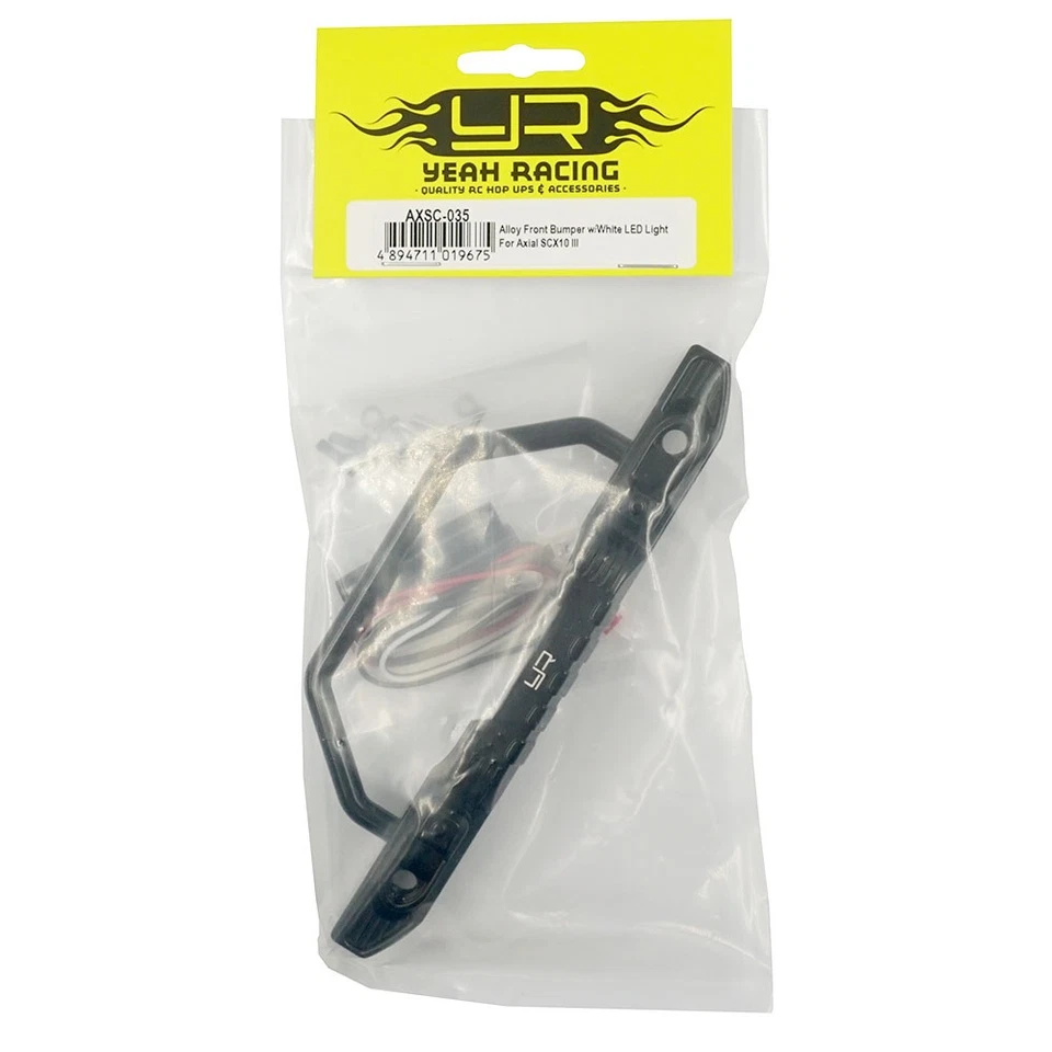 NEW Yeah Racing AXSC-035 Alloy Front Bumper w/ White LED Light : Axial SCX10 III - Image 2 of 2
