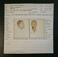 1949 Mugshot Photo Oliver Faulkner Vagrancy Scranton PA African American