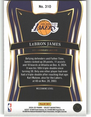NBA LEBRON 【世界750枚限定】 LeBron James 2024-25 Panini Select #310 MP | eBay