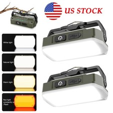 LED Camping Lantern 2 Packs Rechargeable Camping Lights 4 Light Modes Flashlight