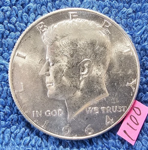 🔥BEAUTIFUL BU 👀🔥1964-P KENNEDY SILVER HALF DOLLAR 90% BRILLIANT UNCIRCULATED