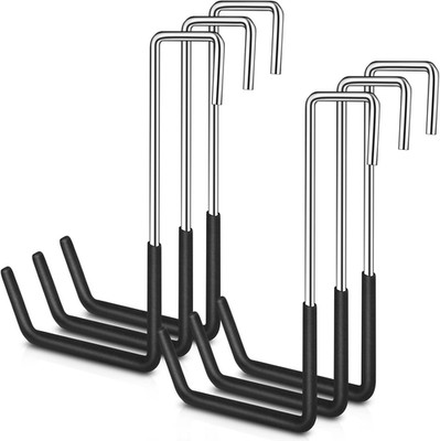 6 Pack Heavy Duty Rafter Hooks Vinyl Coated S Hooks Garage Bike Ladder Storage