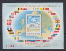 Romania 1983 Security Conference CSCE Mi No Block 196 ** # 13349