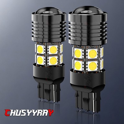 For Honda Accord Civic Sedan White 7443 LED Strobe Flashing Reverse Light Bulbs