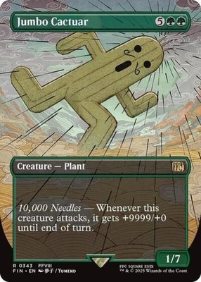 Jumbo Cactuar (Borderless) -Foil Near Mint MTG Universes Beyond: FINAL FANTASY