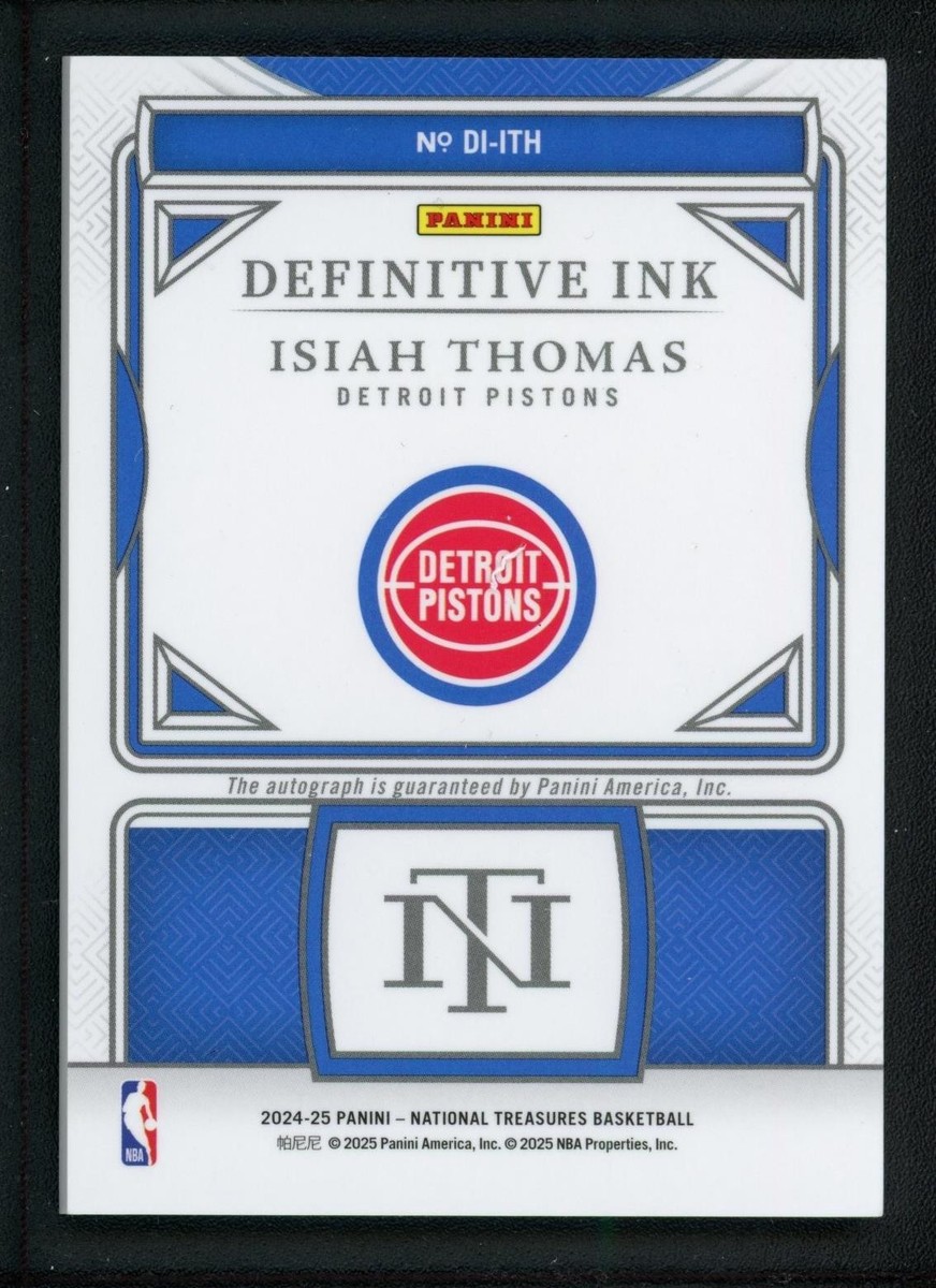 2024-25 ISIAH THOMAS 37/49 AUTO PANINI NATIONAL TREASURES
