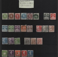 DANEMARK ,lot de 27 timbres anciens oblitérés ou neufs DE 1930 A 1935