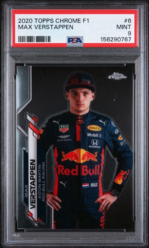 2020 TOPPS CHROME F1 MAX VERSTAPPEN #6 RC PSA 9 Red Bull
