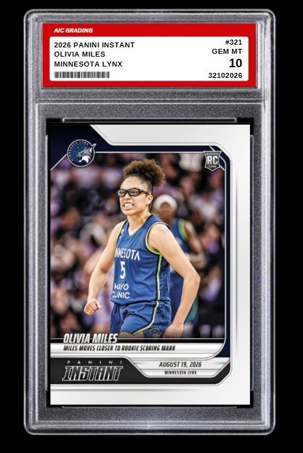 2026 Panini Instant Olivia Miles Rookie Card #321 Minnesota Mint Graded 10