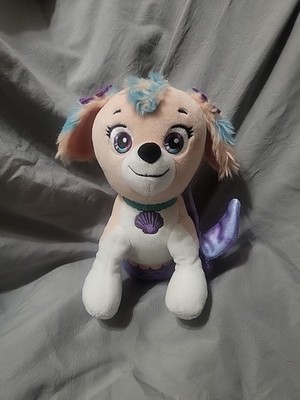 Paw Patrol Aqua Pups CORAL Stuffed Plush Mermaid Dog 7.5  Spin Master 2021 RARE