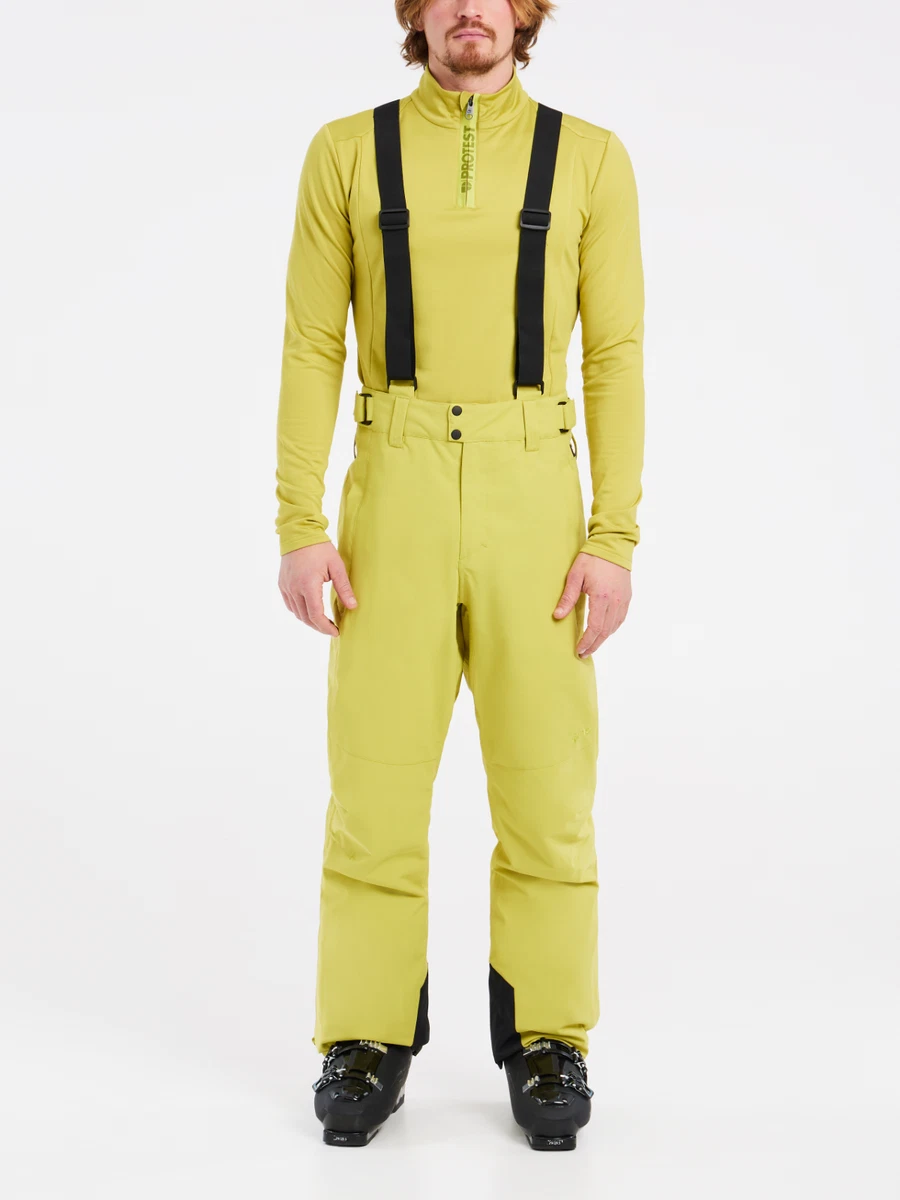 PROTEST OWENS Mens Split Pea Snow Ski Board Salopettes Pants REG LEG