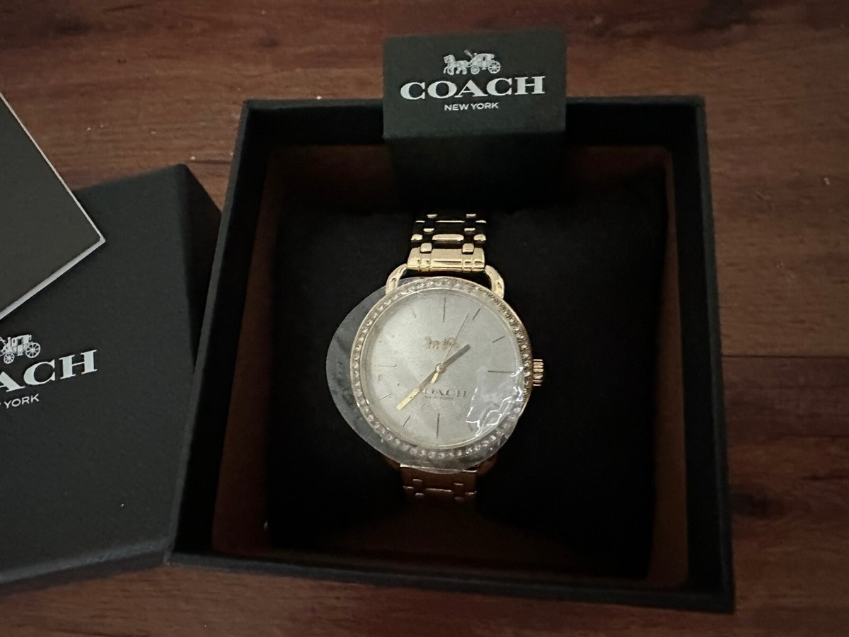 COACH WOMEN'S GOLD DAZZLING SWAROVSKI CRYSTALS WATCH - MUST COACH WOMEN'S GOLD DAZZLING SWAROVSKI CRYSTALS WATCH - MUST