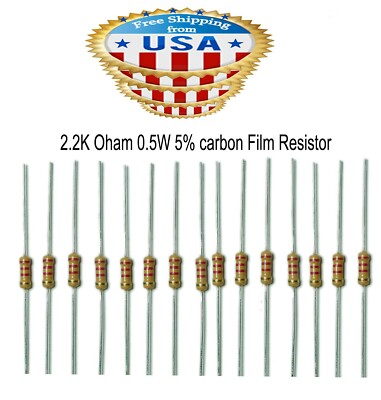 10x Résistances Carbone ¼W - 0.25w - 5% - 6R8 - 6.8ohm
