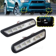 2x White Drl Led Fog Light For Mitsubishi Outlander Sport Rvr Asx 2010 2011 2012
