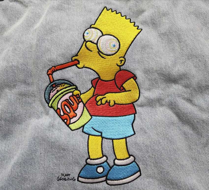 New men's M XL XXL Levi's x The Simpsons Bart lined trucker