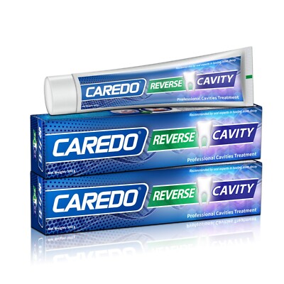 CAREDO Cavity Repair Toothpaste   Anti-Cavity, Fluoride-Free, Enamel Fix 2-Pack