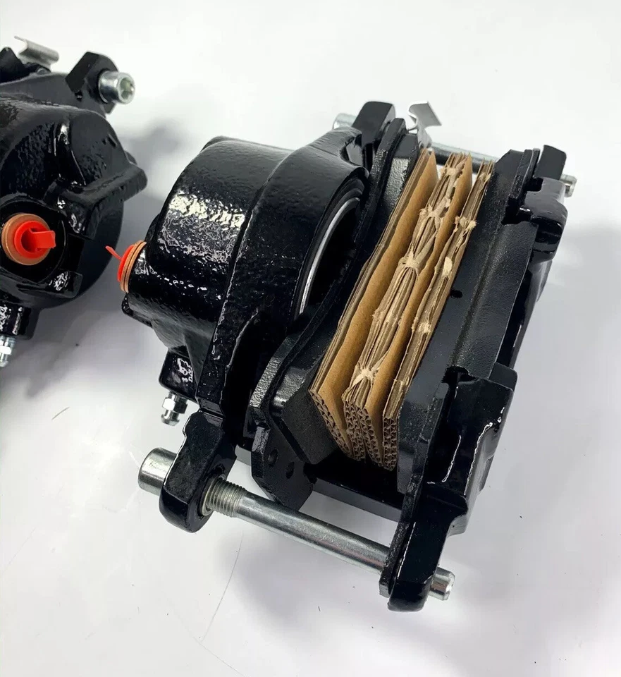 Pinzas de freno delanteras negras laterales izquierdo y derecho para Buick Chevy y Pontiac 1969-1974 Foto 3 de 4