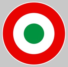 COCARDE ITALIE POUR FIAT 500 VESPA ARMEE ITALIENNE AUTOCOLLANT STICKER CA121